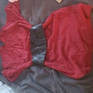 Forever 21 T-Shirt dress and lace up belt
